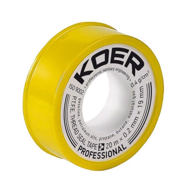 Фото товару ФУМ стрічка для газу KOER STP-02 PRO 20M*0.2mm*19mm (KR0122)